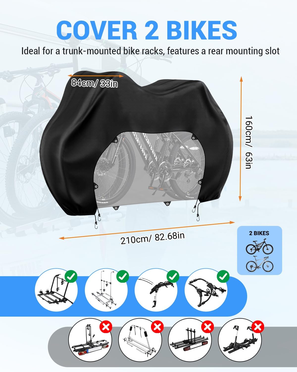 SUPAREE Motorhome Bike Cover 2 Bike Cover - Image 2