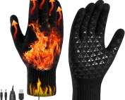 USB Heated Gloves Men Women, Electric Thermal Heating Finger Gloves, Lightweight Thin Winter Warming Hand Warmers Glove Ladies for Work Cycling Bike Riding Ski Indoor Outdoor Use