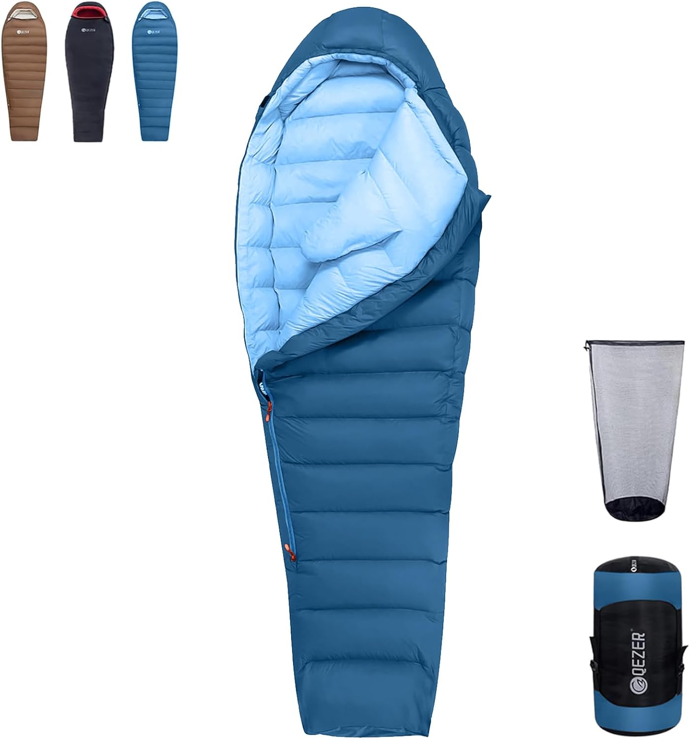 Winter Sleeping Bag for Adults, Lightweight Down Sleeping Bag -20 Degree for Cold Weather Camping and Mountaineering Outdoor with 650 FP Duck Down