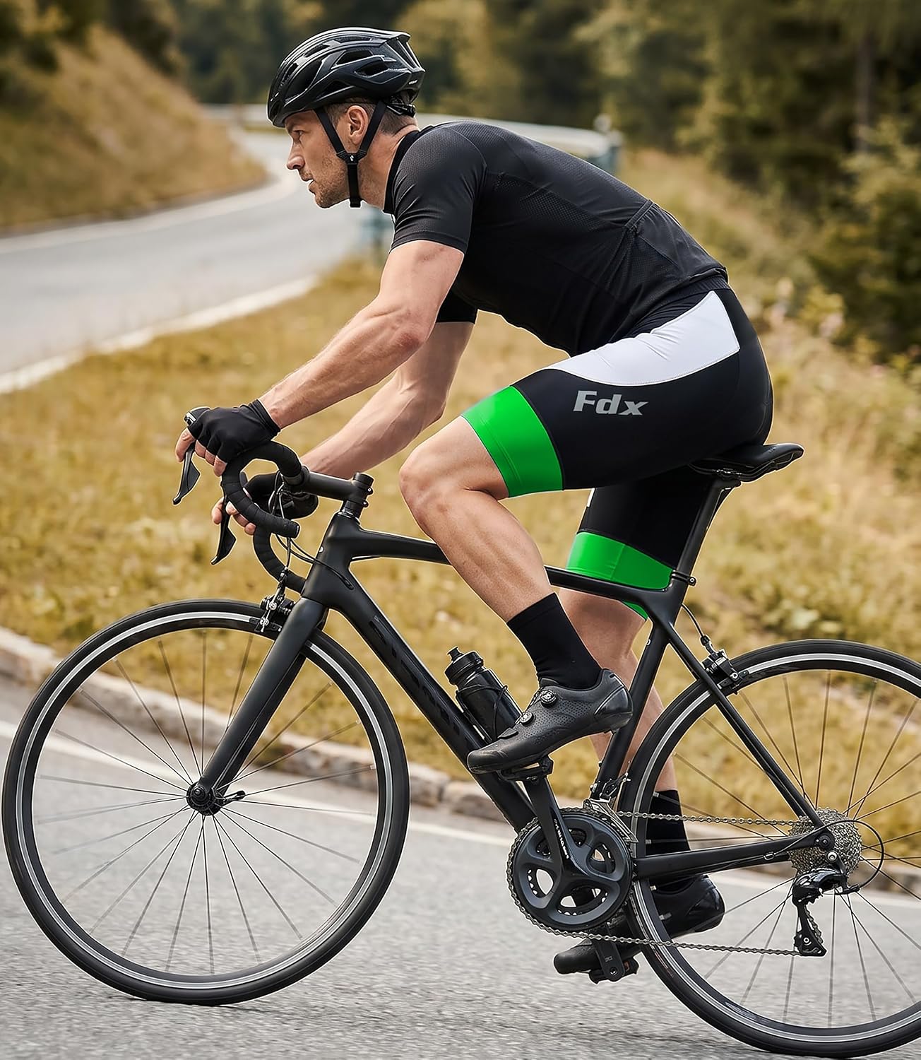 FDX Cycling Bib Shorts Mens 4D Padded Breathable - Image 4