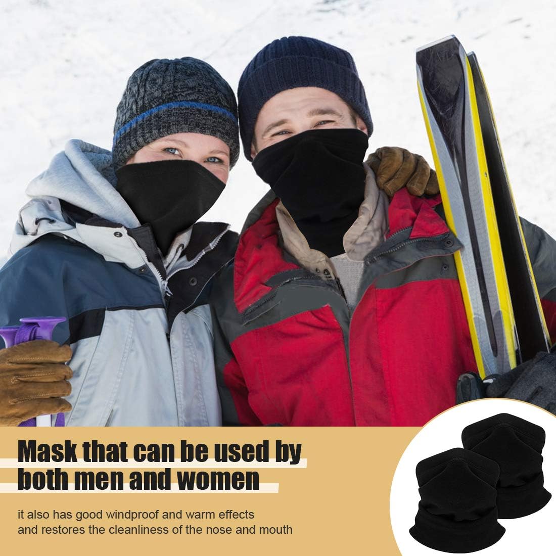 Winter Neck Warmer Fleece Windproof Neck Gaiter Snood - Image 7