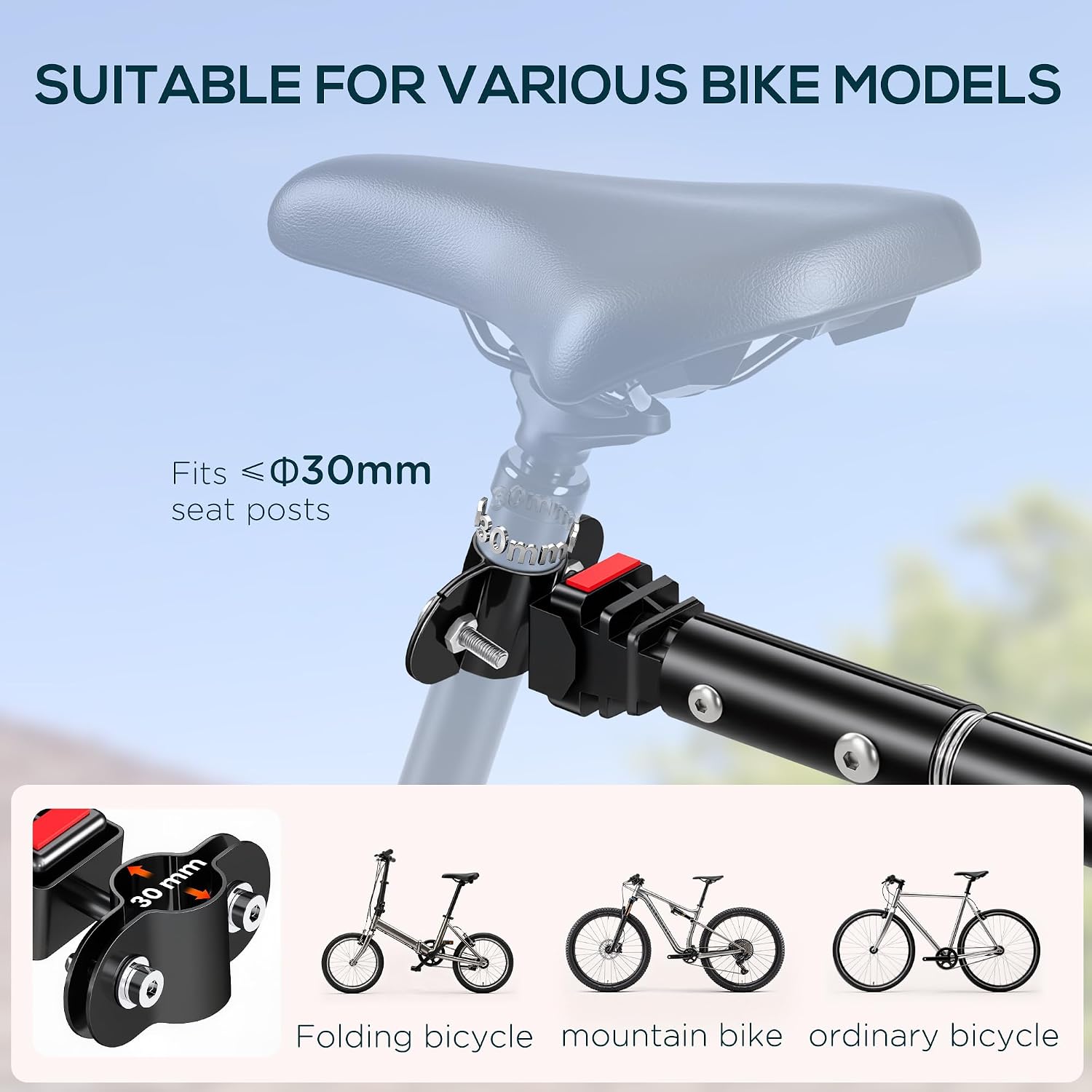 HOMCOM Bicycle Trailer Cargo Jogger Stroller - Image 3