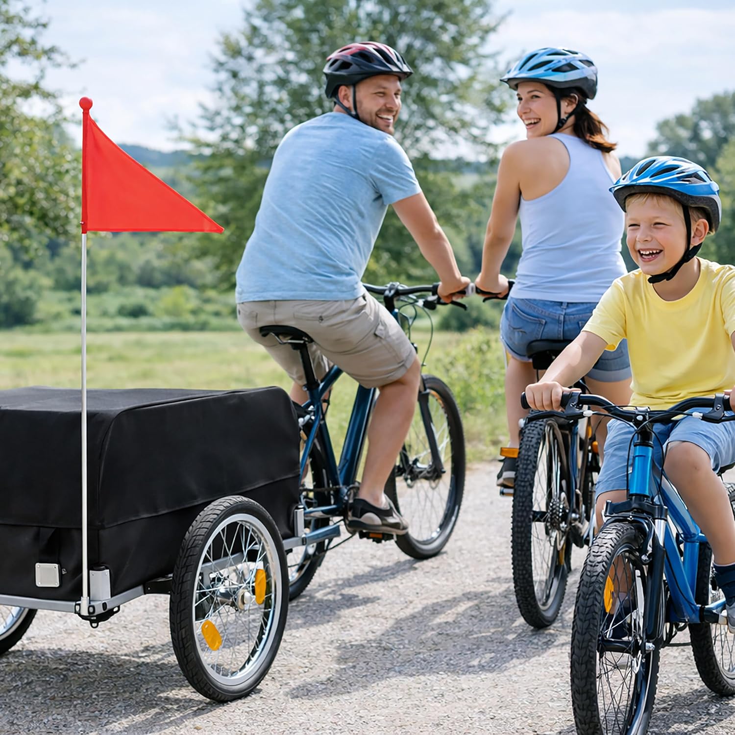 Relaxdays bike cargo trailer, foldable, 120L - Image 8