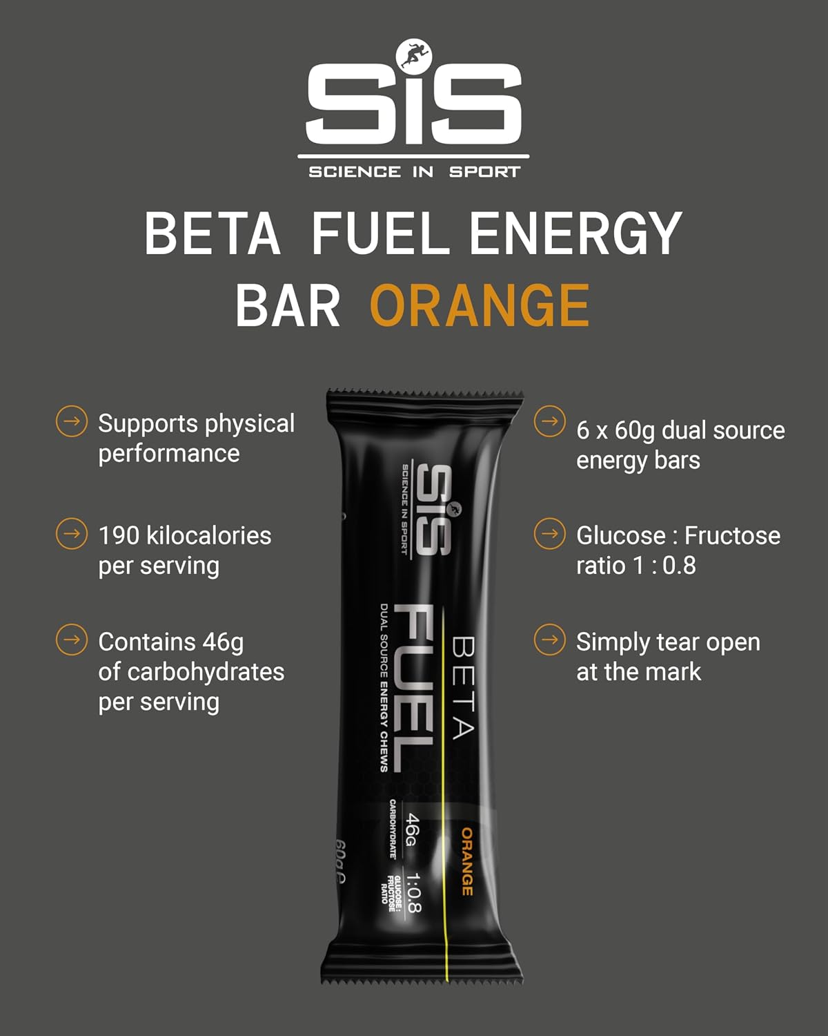 Science in Sport BETA Fuel Chews, Orange - Image 3