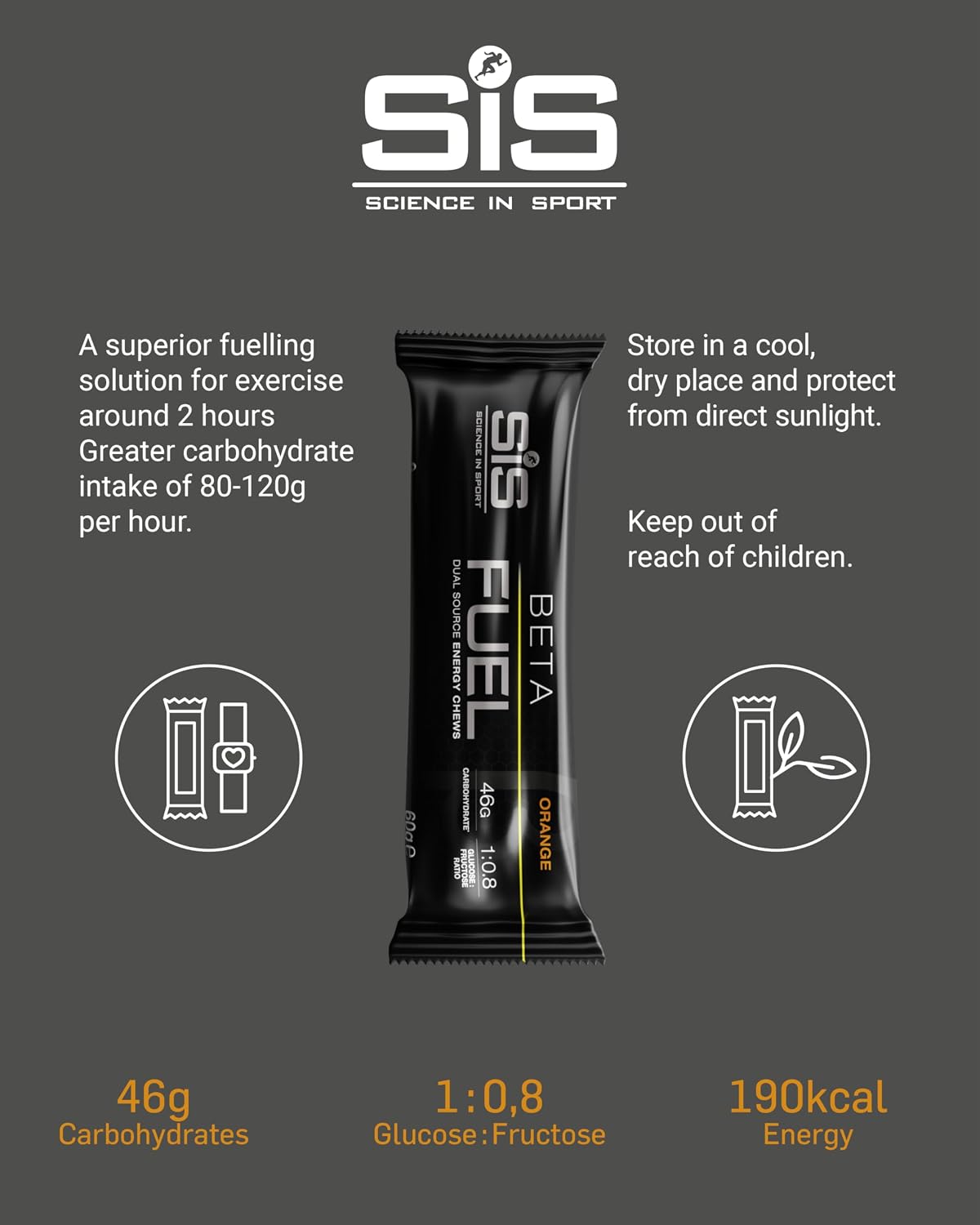 Science in Sport BETA Fuel Chews, Orange - Image 5
