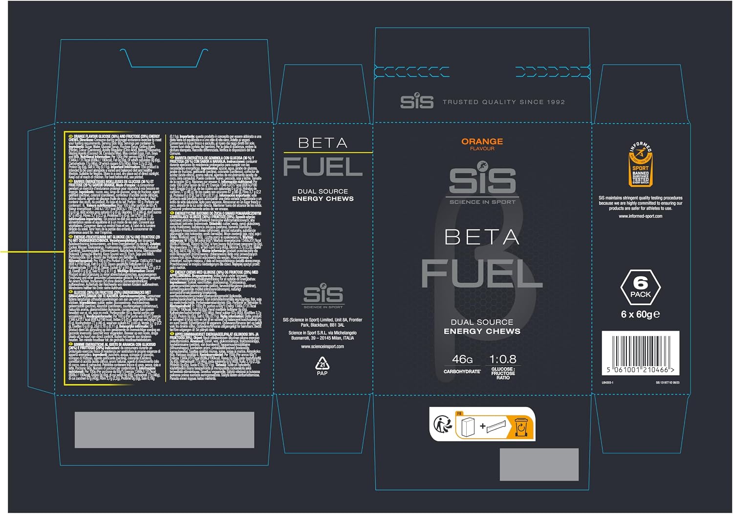 Science in Sport BETA Fuel Chews, Orange - Image 7