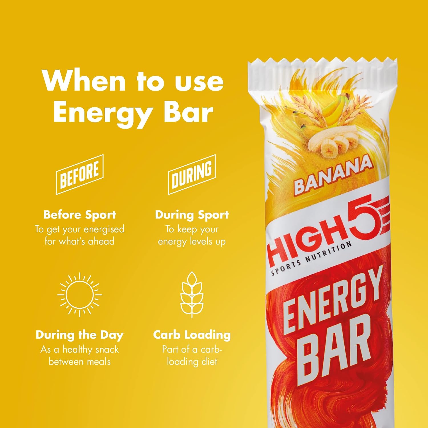 HIGH5 Energy Bars for Cycling, Real Fruits, Banana, 12 x 55g - Image 4