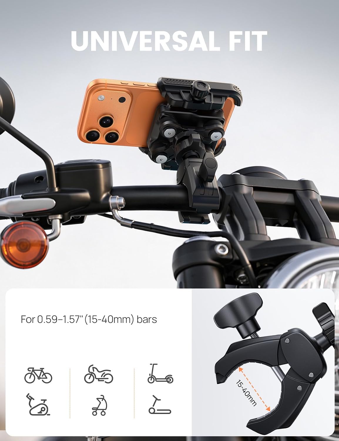 Lamicall Motorbike Phone Holder Phone Mount - Image 6