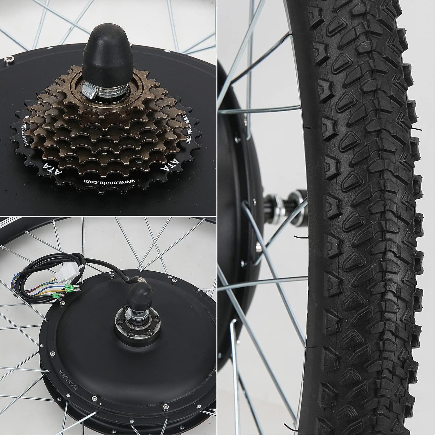 48V 26" Electric Bike Conversion Kit, Rear Wheel Motor - Image 6