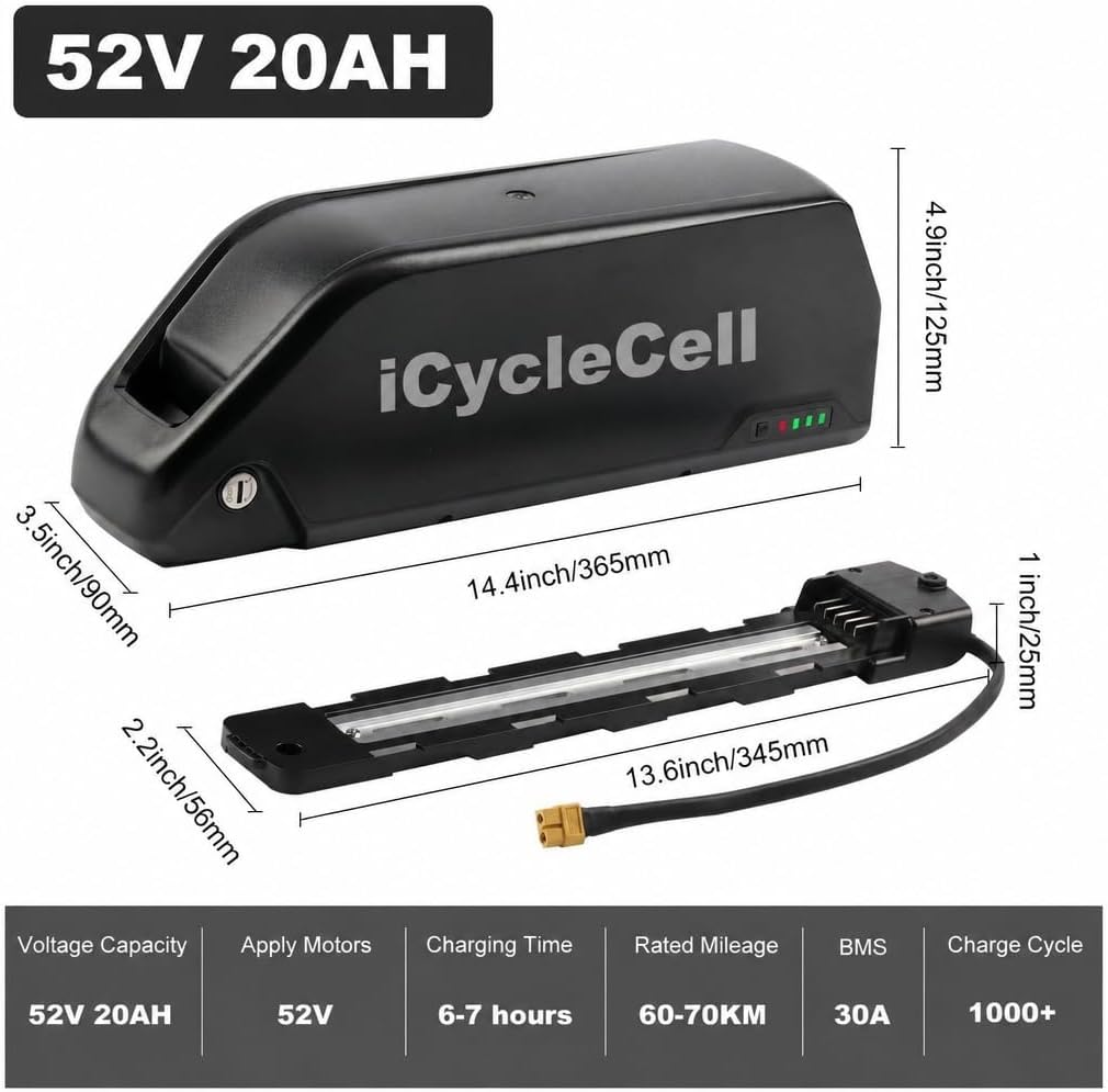 Ebike Battery 52V 20AH with 3A Charger - Image 3