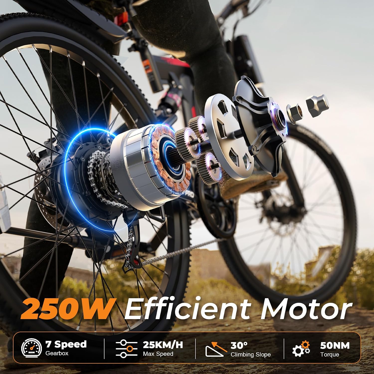 VARUN 26'' Folding Electric Bike, 48V Removable Battery - Image 2