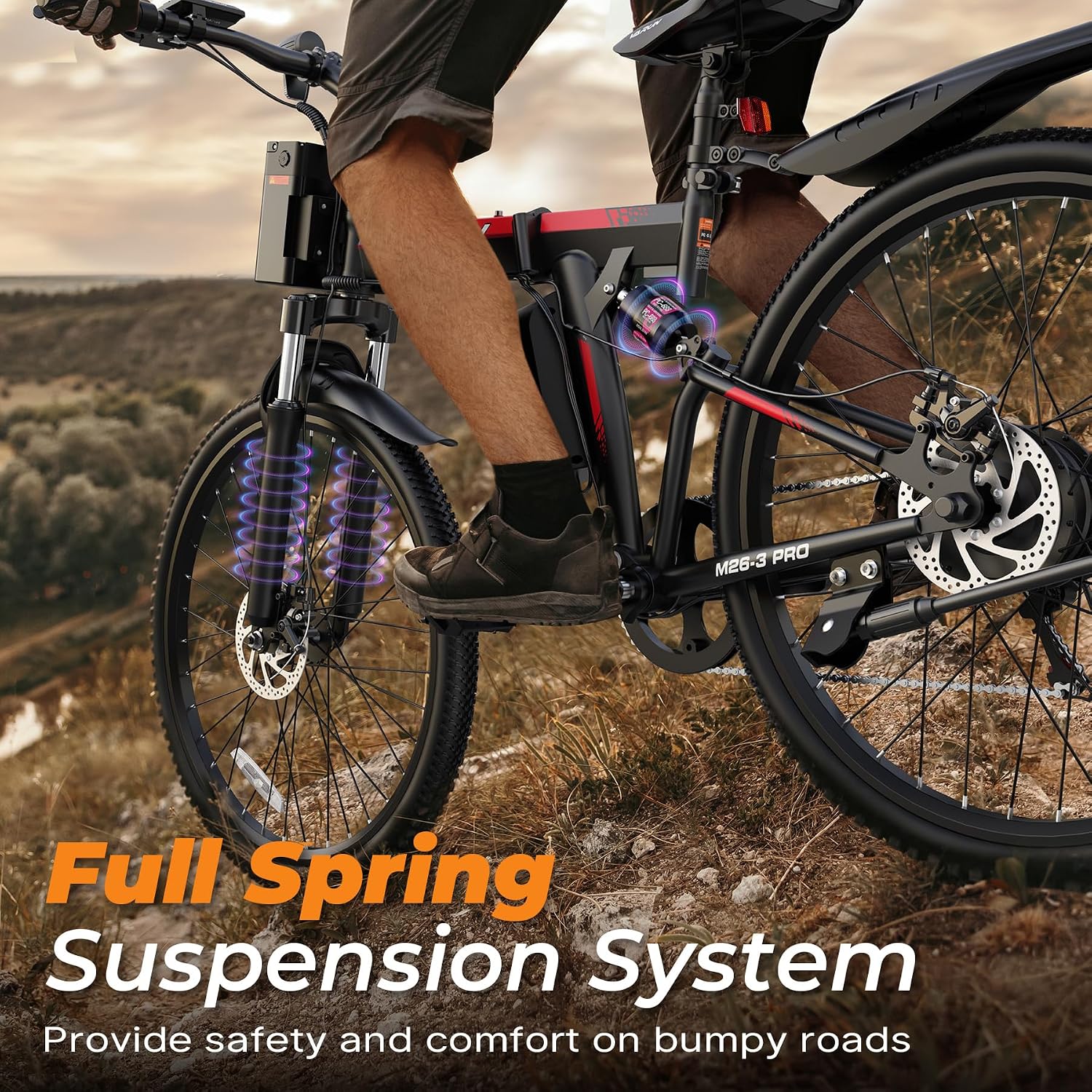 VARUN 26'' Folding Electric Bike, 48V Removable Battery - Image 5