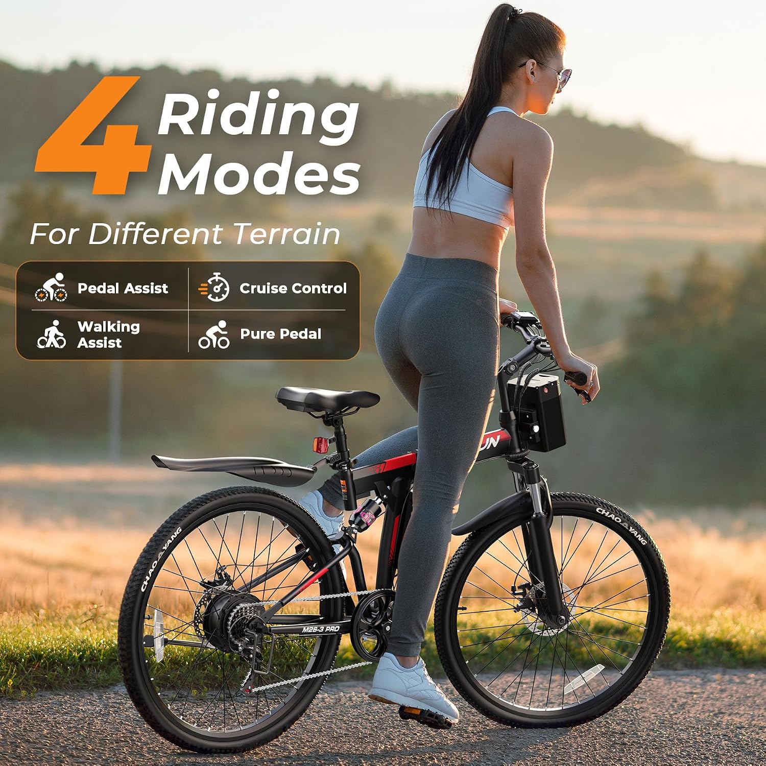 VARUN 26'' Folding Electric Bike, 48V Removable Battery - Image 6