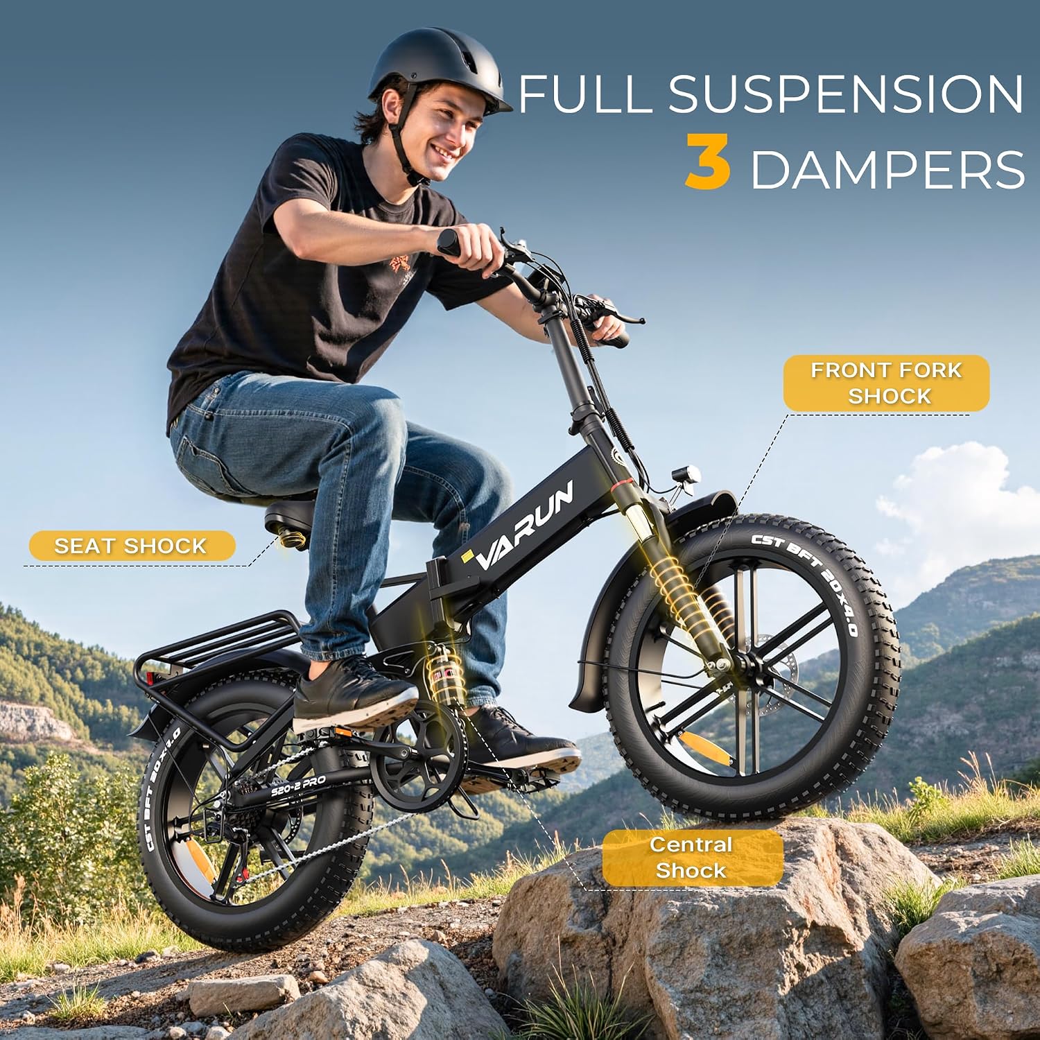 VARUN 20 × 4.0'' Fat Tire Electric Bike, 48V 13Ah - Image 5