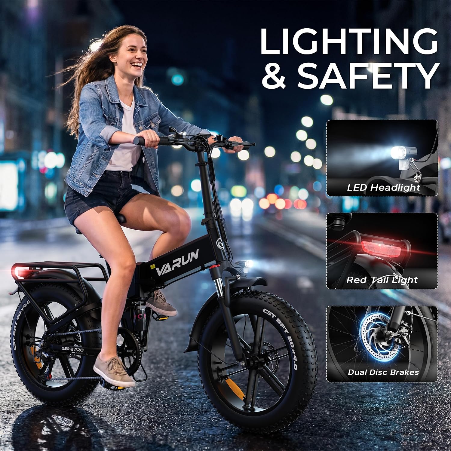 VARUN 20 × 4.0'' Fat Tire Electric Bike, 48V 13Ah - Image 6
