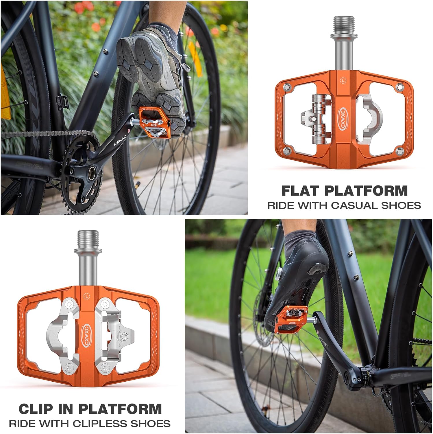 CXWXC Mountain Bike Pedals Compatible with Shimano SPD Cleats - Image 6