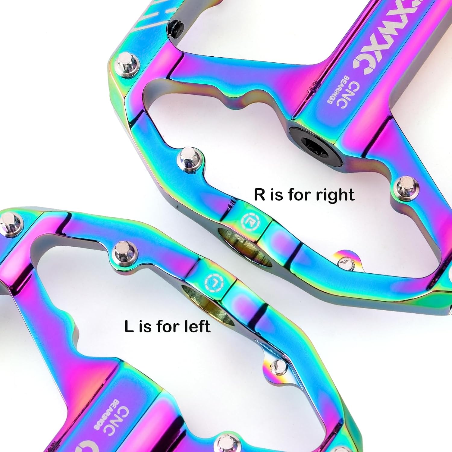 CXWXC Bicycle Pedals with Reflectors 9/16 Inch CNC MTB Pedals - Image 3