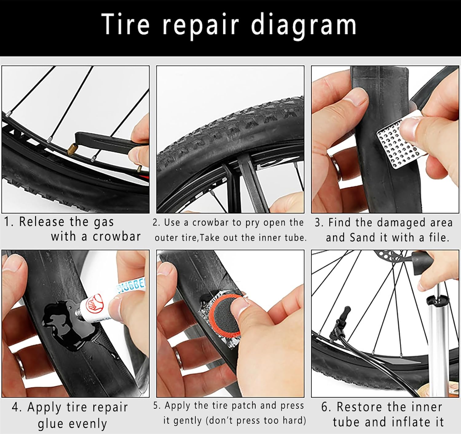 56-79 PCS Bike Tyre Puncture Repair Kit & Storage Case - Image 5