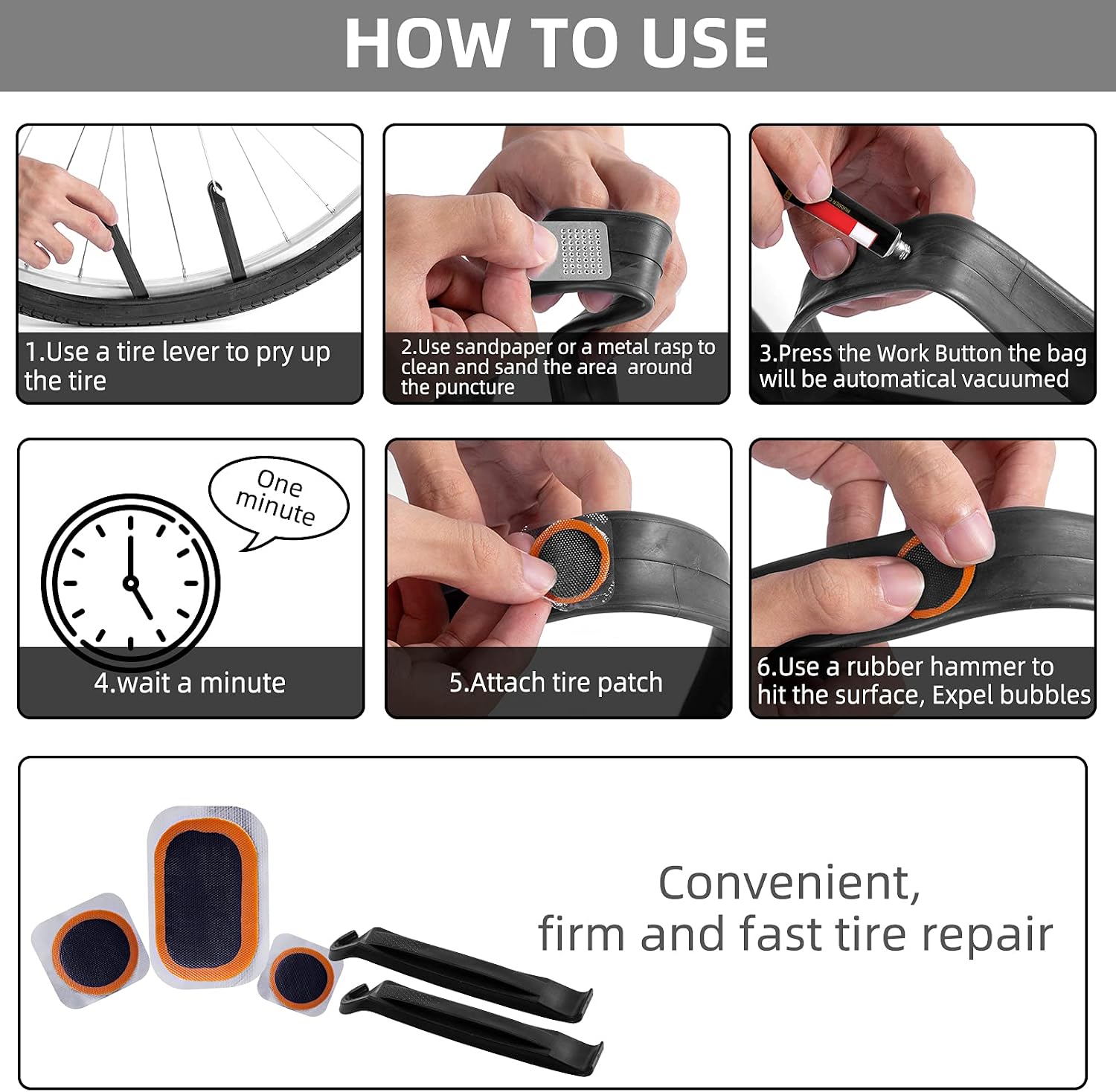 Puncture Repair Kit, Glueless Patches - Image 8