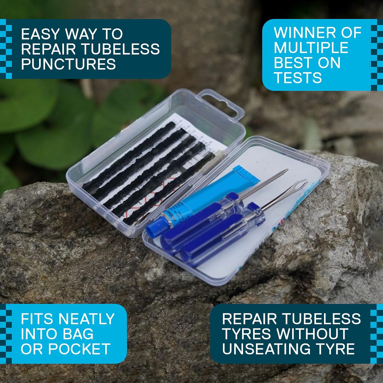WELDTITE Tubeless Tyre Repair Kits and Sealant for Bikes - Image 2
