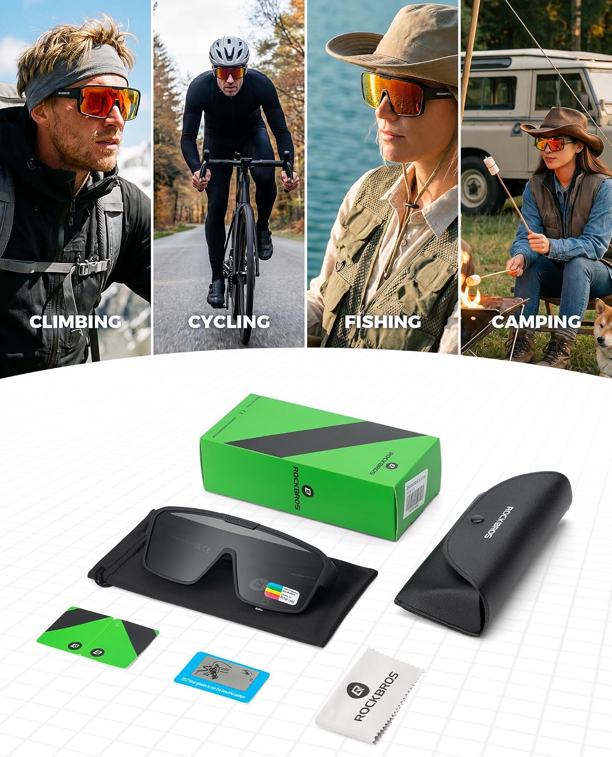 ROCKBROS Polarized Sunglasses Fit Over Glasses - Image 6