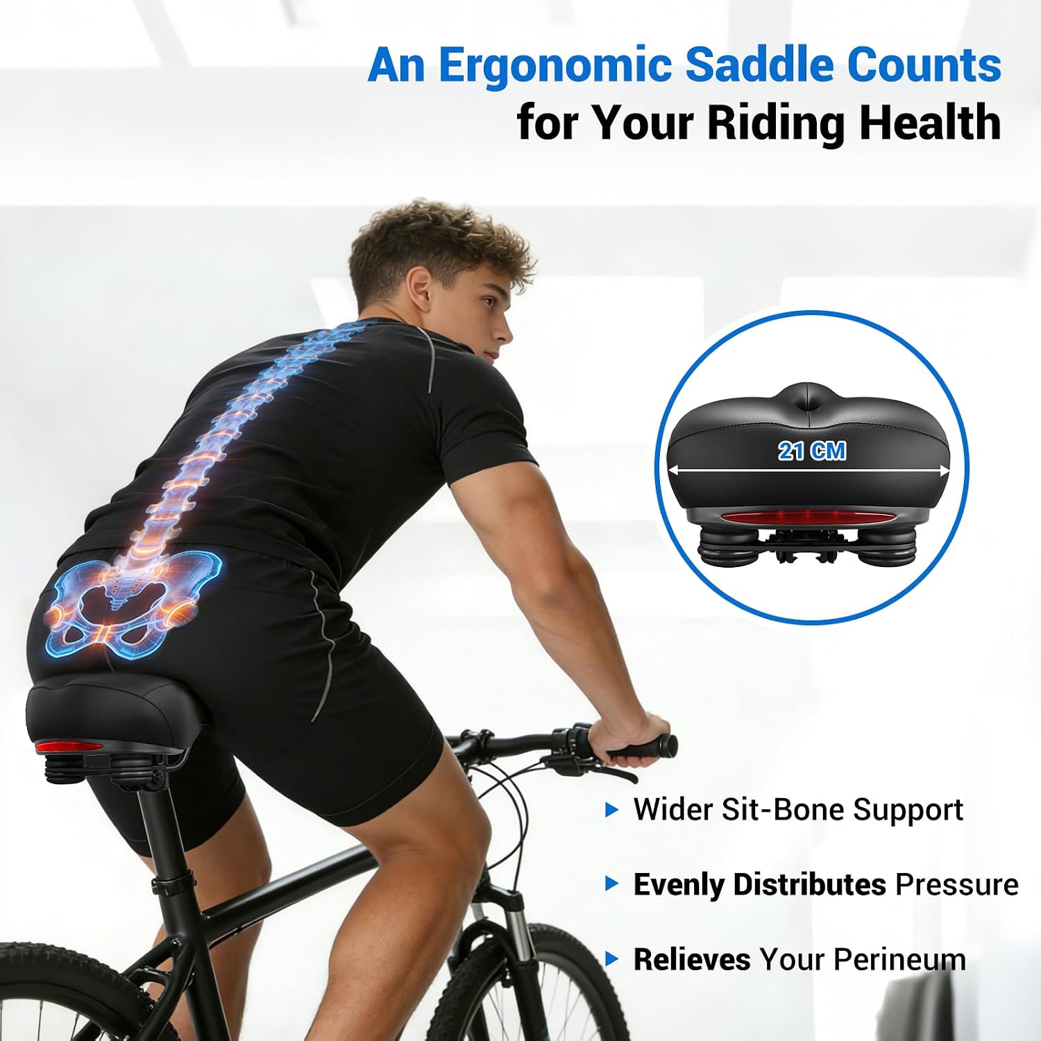 Dripex Gel Bike Seat Bicycle Saddle - Image 3