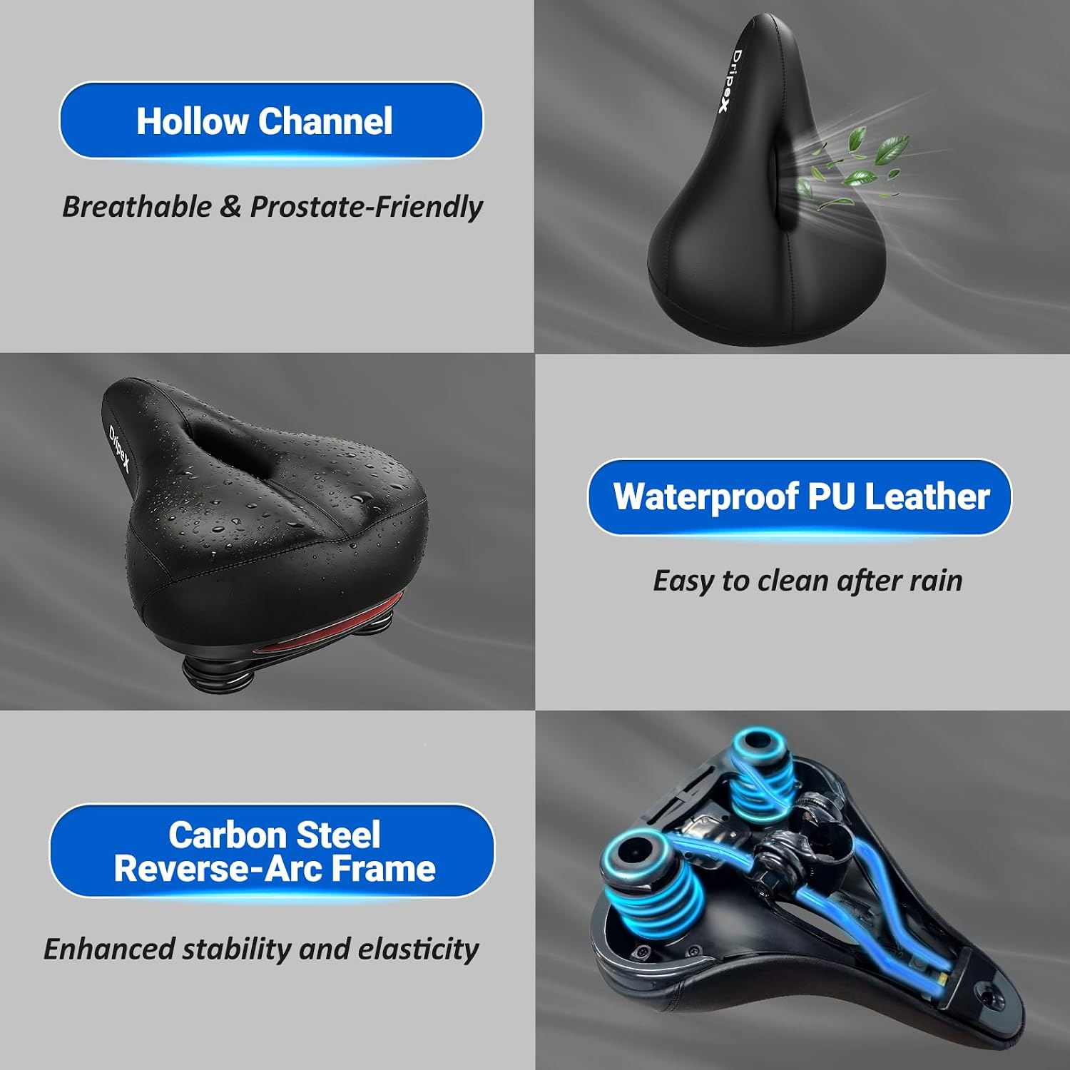 Dripex Gel Bike Seat Bicycle Saddle - Image 8
