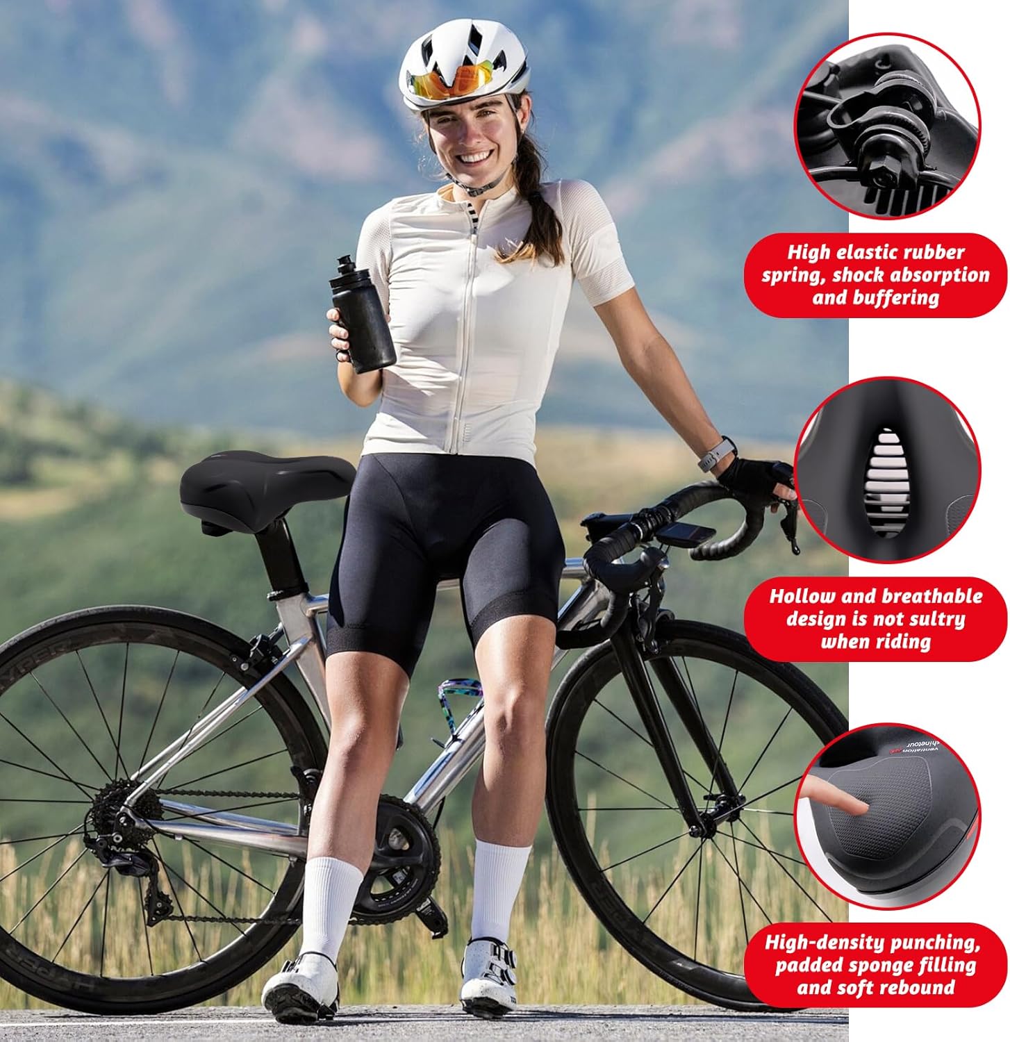 Mountain Saddle, Wide Comfortable Anti Slip - Image 4