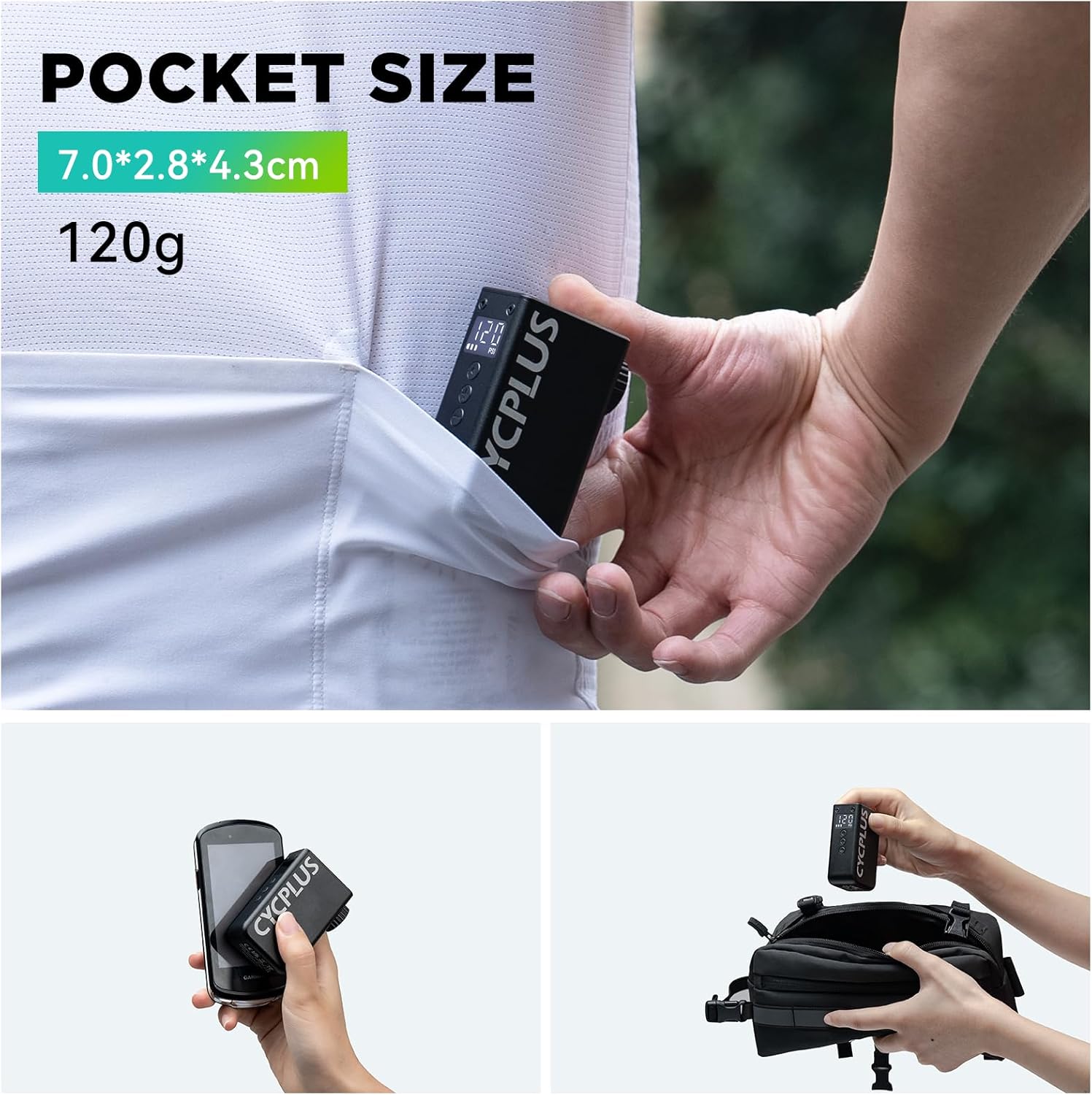 CYCPLUS Tiny Electric Bike Pump AS2Pro 120g - Image 4
