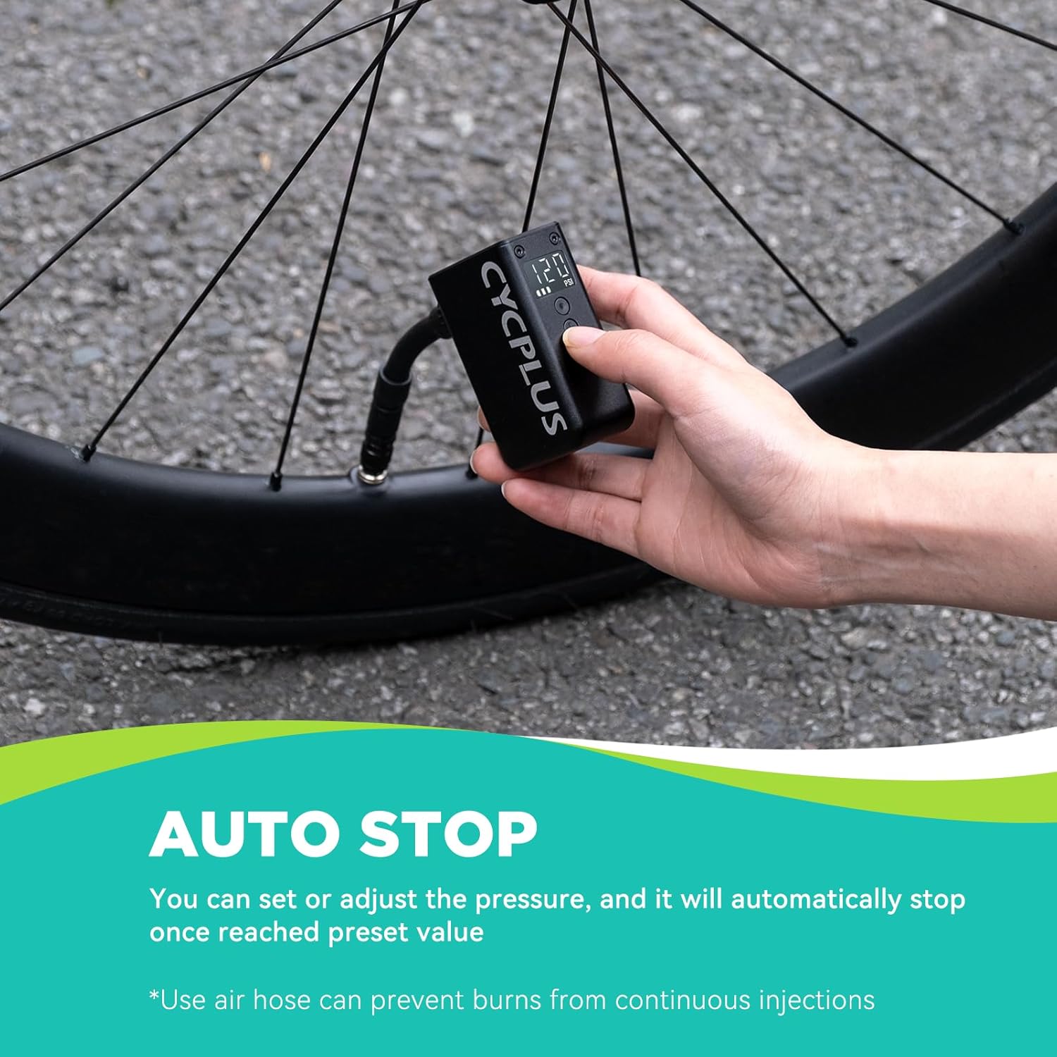 CYCPLUS Tiny Electric Bike Pump AS2Pro 120g - Image 5