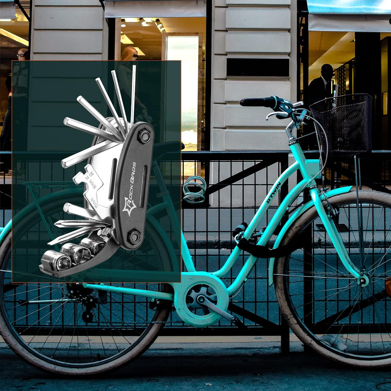 ROCKBROS Bicycle Repair Tool, 16 in 1 Folding Tool - Image 7