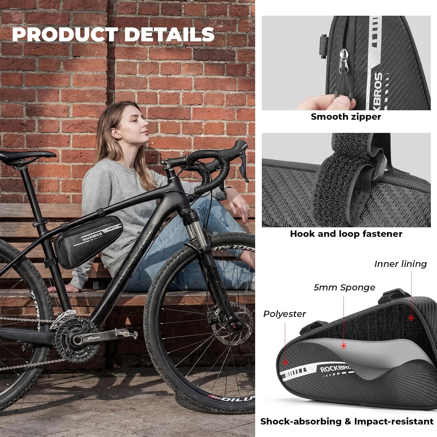 ROCKBROS Trail Fix Bundle Top Tube Bag - Image 4