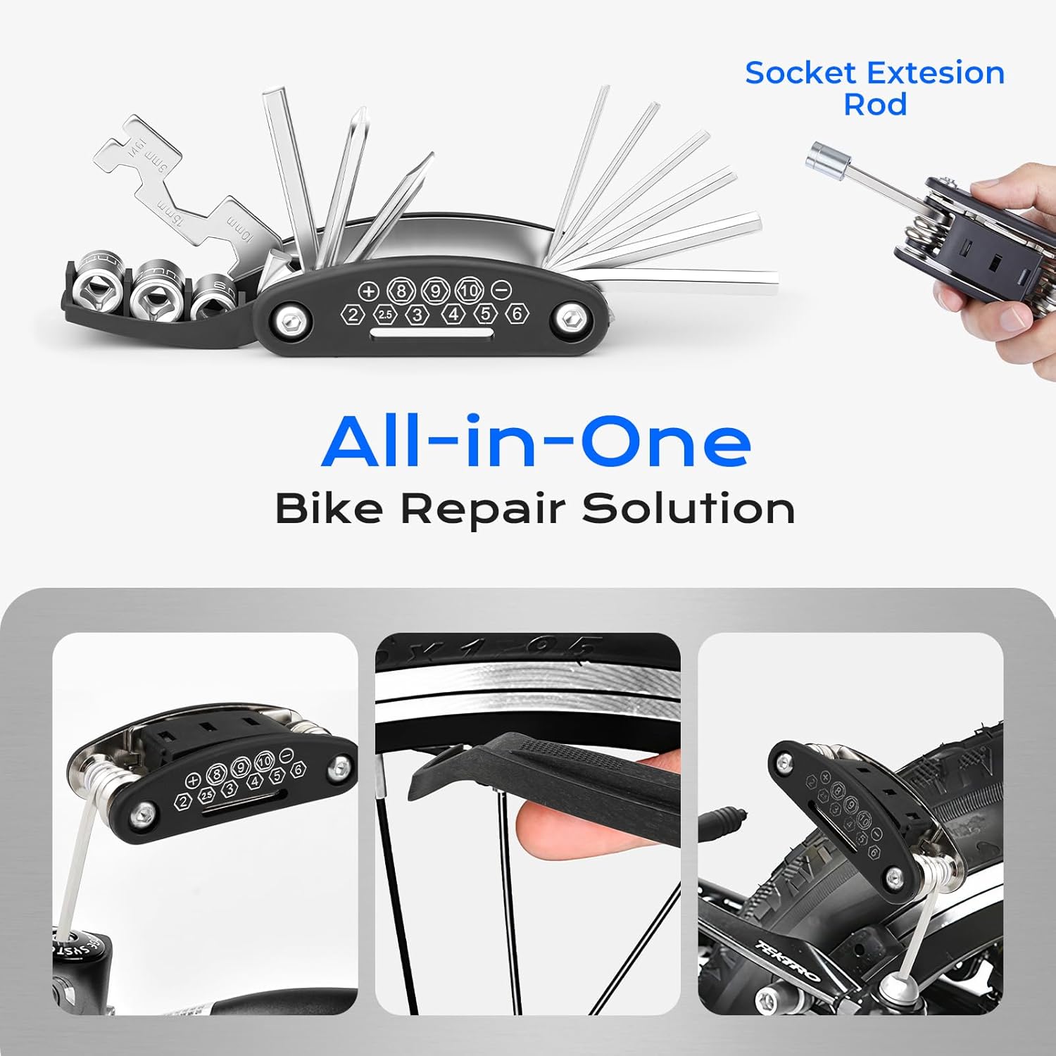 All-in-One Bike Tool Kit & Puncture Repair Kit - Image 3
