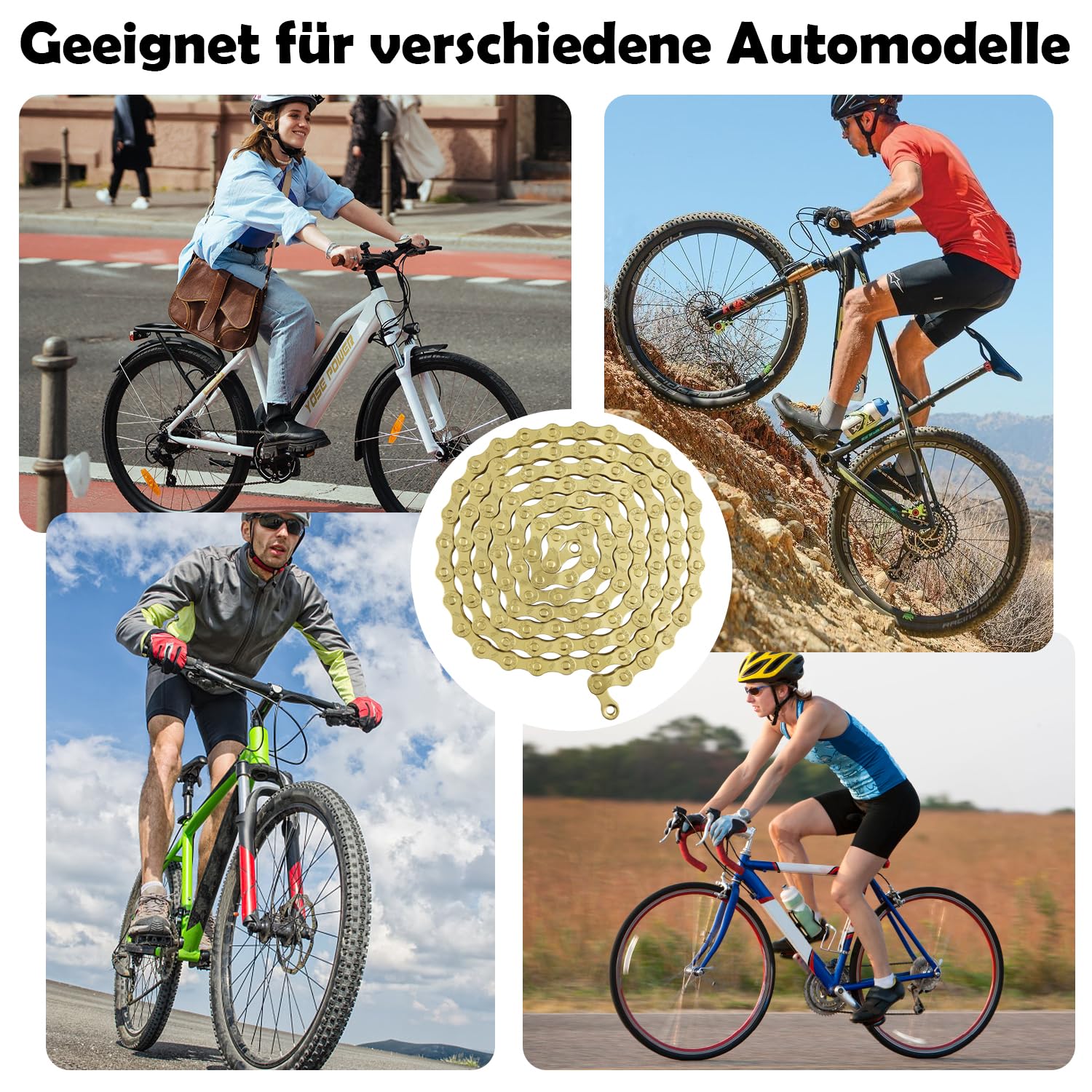 8-Speed Bike Chain, 116 Links, Compatible with 8-Speed Systems - Image 7