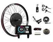 48V 27.5'' 45A Controller Rear wheel Electric Bikes Conversion Kit Hub Motor, Electric Bicycle Motor,E-bike Cycling Hub with Controller, UKC1 Screen,Bike Bicycle Conversion Tool Kit 7-speed Cassette