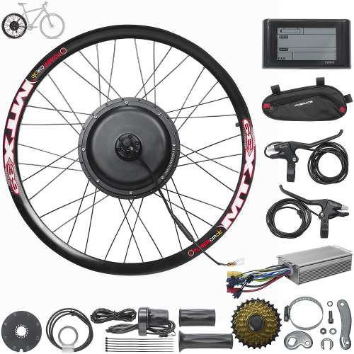 48V 29inch 30A Controller MTX Rim Rear Wheel E-Bike Motor,Electric Bicycle Motor Kit with SW900 Display & PAS, Brushless Gearless Hub Motor, Waterproof cable for Mountain Bike,Torque Arm