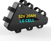 48V 52V Electric Bike Triangle Lithium Battery Pack 20Ah Triangle Ebike Battery With fast charger + BMS for 350-2000W Motorcycle Mountain Bicycle (52V 20Ah)