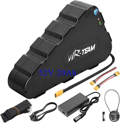 52V 20Ah Ebike battery,Triangle Lithium Battery,Battery Power Screen,Built in Brand cells cells,40A Bms Protection,Fast 3A Chagrer,for 250W 500W 1000W 1500W Motor Kit