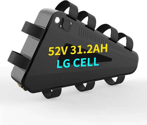 52V 31.2Ah E-Bike Battery, Triangle Lithium Pack, With BMS Charger