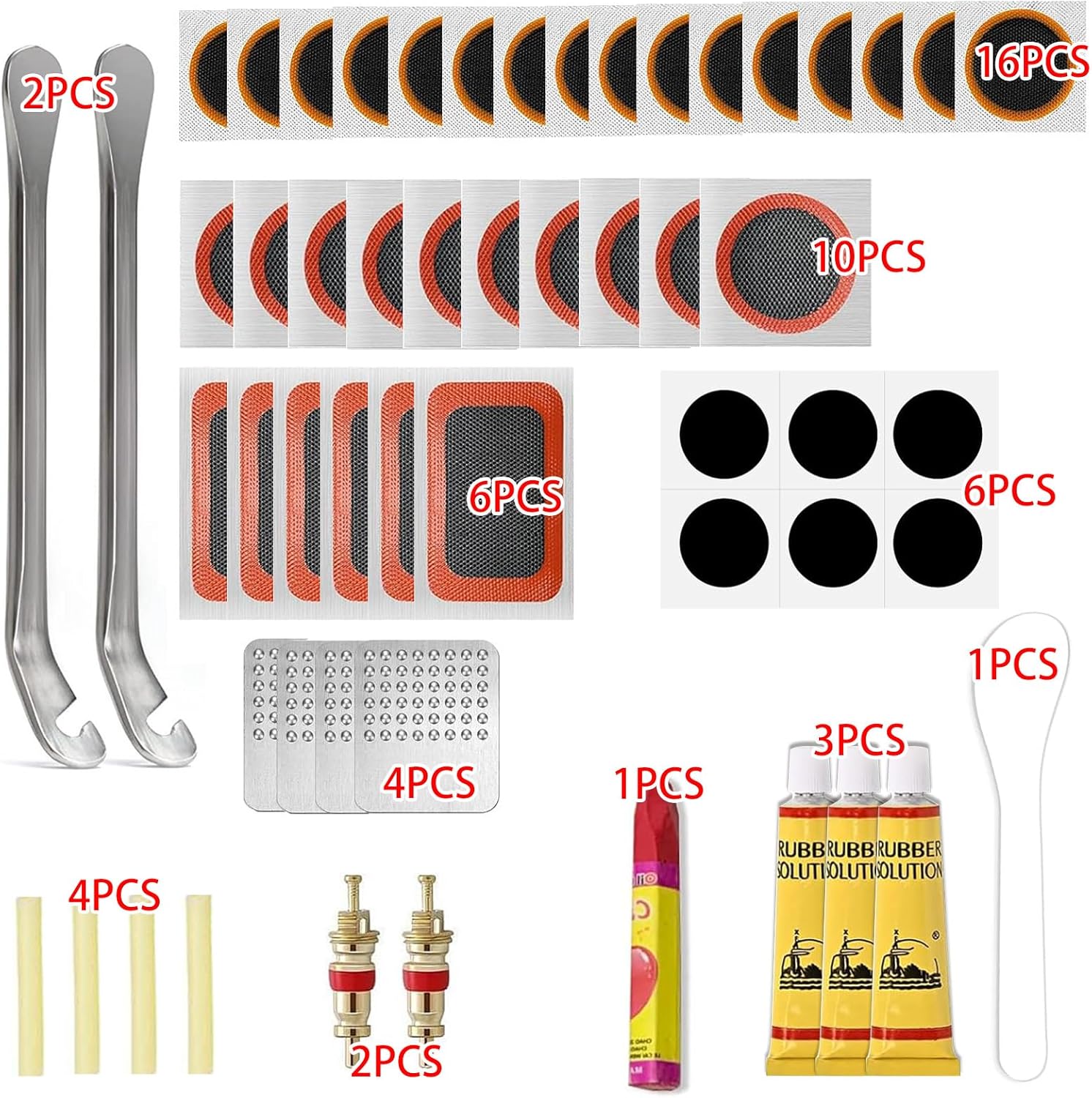 56-79 PCS Bike Tyre Puncture Repair Kit & Storage Case - Image 2