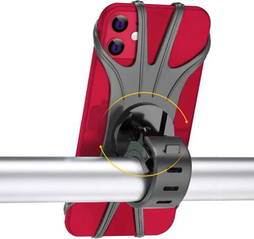 Bike Phone Holder, 360° Rotate&Adjustable Silicone Phone Holder
