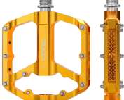 CXWXC Bicycle Pedals with Reflectors 9/16 Inch CNC Aluminium MTB Pedals Lightweight Non-Slip for Mountain Bike, City Bike, Road Bike