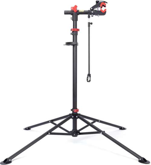 CXWXC Bike Maintenance Stand, Bike Repair Stand with 360° Rotatable Grip, Magnet Tool Tray, Handlebar, Max Load 60 LBS, Foldable,Lightweight for Road Bike and Mountain Bike (Black)