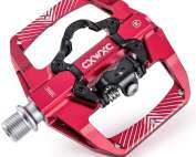 CXWXC Mountain Bike Pedals Dual Function - Dual Sided Pedals Plat & Clipless Pedal - 3 Sealed Bearings, 9/16” Bicycle Platform MTB Pedals