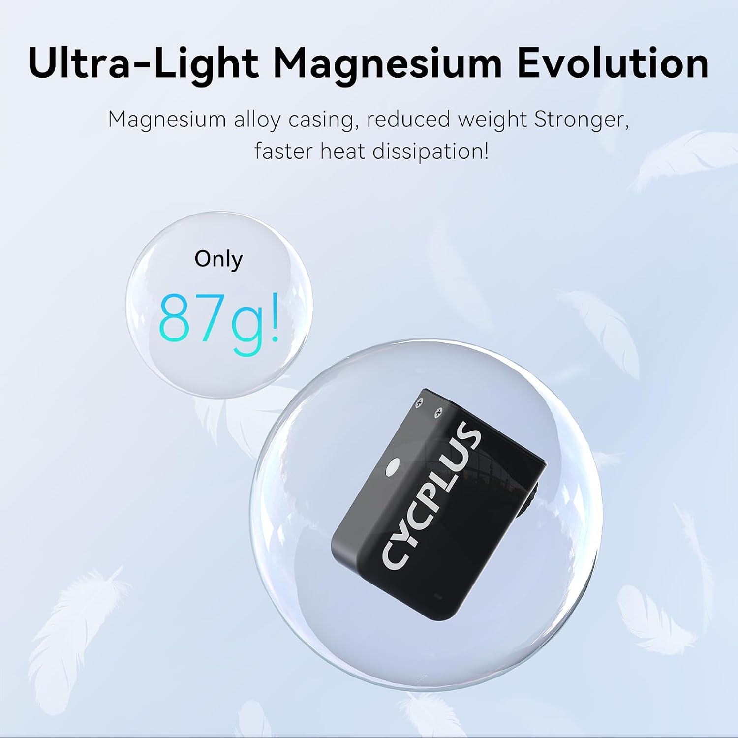 CYCPLUS Tiny Bike Pump, AS2, 87g, Magnesium Alloy Shell - Image 2