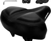 DAWAY C40 Ultra Comfortable Oversized Bike Seat - Memory Foam Padded, Extra Wide Bicycle Saddle, Ergonomic Replacement Cushion for Men Women - Fits for Peloton, Cruiser, Mountain, Road, Exercise Bikes