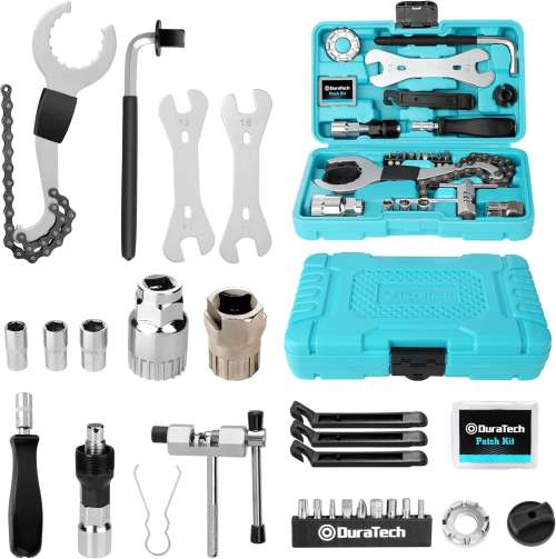 DURATECH 31-Piece Bicycle Repair Kit with Storage Case