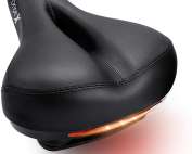 Dripex Gel Bike Seat Bicycle Saddle - Comfort Universal Cycle Saddle Wide Cushion Pad Waterproof for Women Men - Fits MTB Mountain Bike/Road Bike/Spinning Exercise Bikes