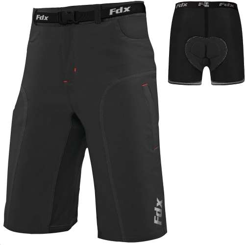 FDX MTB Cycling Shorts Mens 4D Padded Breathable Mountain Bike Shorts