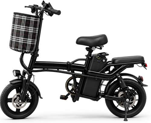Folding Electric Bike 14" for Adults, 250W, 48V Removable Battery